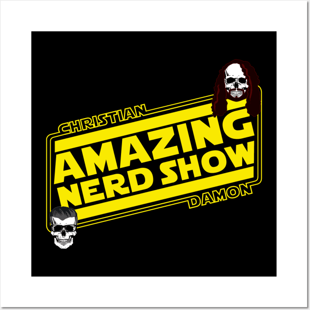 Yellow Amazing Nerd Show Skull Logo Wall Art by The Amazing Nerd Show 